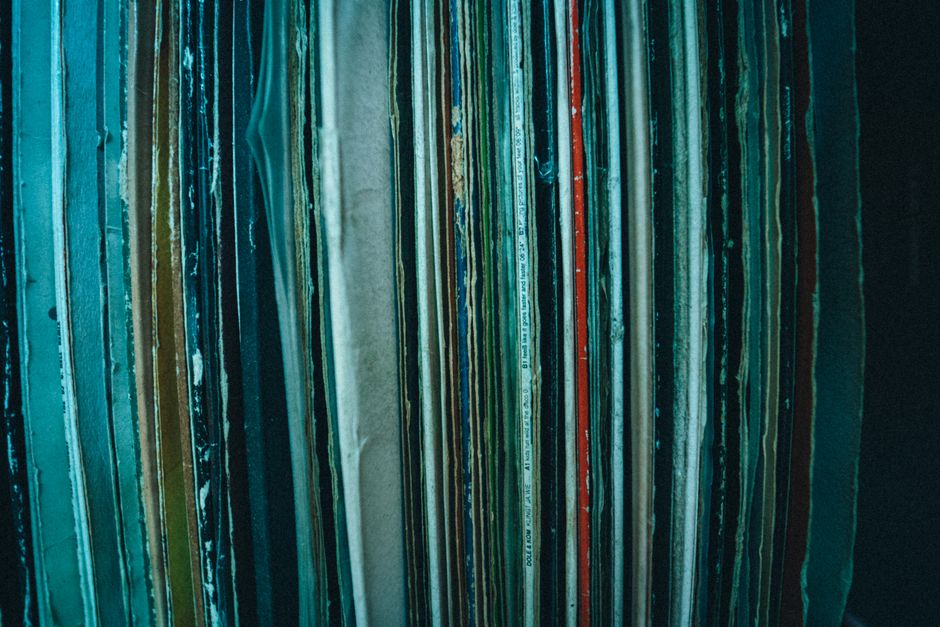 Police s vinilnim pločama po žanrovima